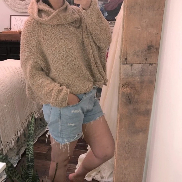Free people sweater small oversized turtleneck - Picture 1 of 8